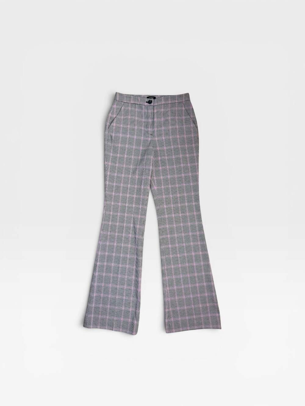 Halogen Plaid Flare Trousers Size 6 - Picture 2 of 5
